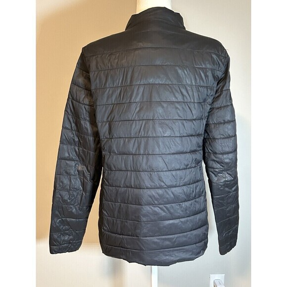 Old Navy Active Puffer Jacket Womens Size Medium Black Full Zip Quilted - Picture 2 of 5